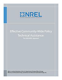 Effective Community-Wide Policy Technical Assistance: The NREL/DOE Approach Screenshot